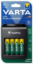 VARTA oplader LCD Plug Charger , incl. 4 x AA oplaadbare batterijen