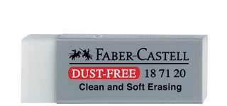 FABER-CASTELL plastic gum STOFVRIJ, wit