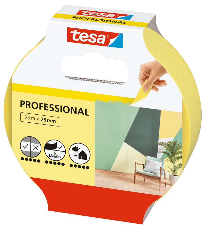 tesa Maler Krepp Precision Indoor masking tape, 38 mm x 25 m