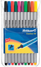 Pelikan Fineliner 96, set van 10, lijndikte: 0.4 mm
