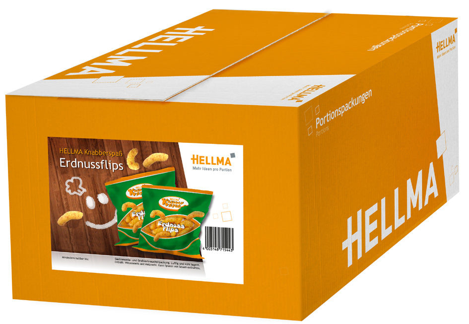 HELLMA pinda flips, in een portiezakje van 8 g