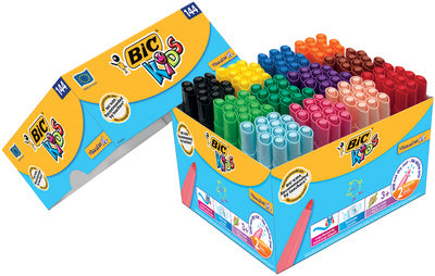 BIC KIDS Visacolor XL vezelpen, 144 kartonnen doosjes
