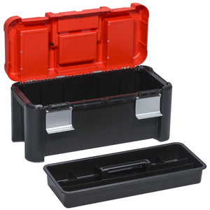 allit gereedschapskoffer McPlus Alu 25, PP, rood/zwart
