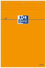 Oxford schrijfblok, 85 x 120 mm, geruit, 80 vel, oranje