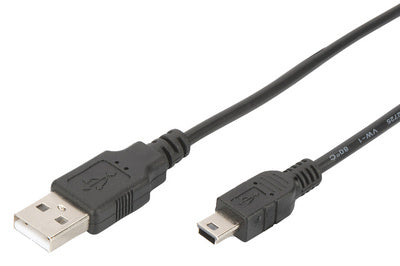 DIGITUS USB 2.0 aansluitkabel, USB-A - Mini USB-B, 1,0 m