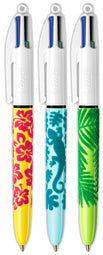 BIC 4Colours Velours intrekbare biros, toonbankdisplay