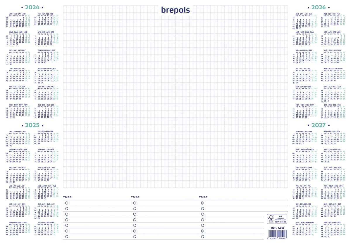 Brepols Bureau onderlegblok, 2025