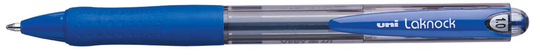 Uni-ball balpennen Laknock schrijfbreedte 0,4 mm, schrijfpunt: 1 mm, medium punt, blauw