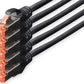 DIGITUS Patchkabel Kat. 6, S/FTP, 10,0 m, schwarz, 5er