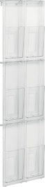 helit Wanddisplay de placativ, 6 x DIN lang, glasklar