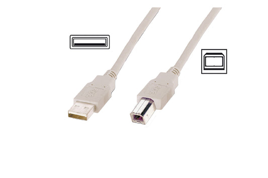 DIGITUS USB 2.0 aansluitkabel, USB-A - USB-B stekker, 1,8 m