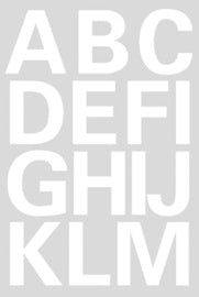 HERMA lettersticker A-Z, folie wit, 25 mm