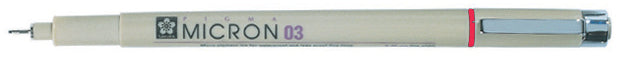 SAKURA Fineliner PIGMA MICRON 03, zwart