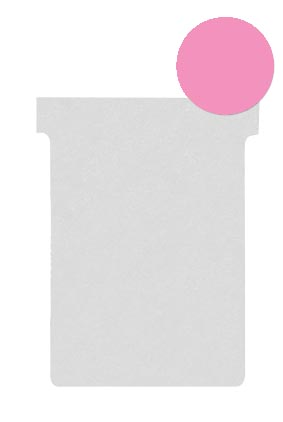 Nobo T-planbordkaarten index 2, ft 85 x 60 mm, roze
