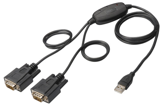 DIGITUS USB 2.0 - 2 x RS232-adapterkabel, 1 MBit/Sec.