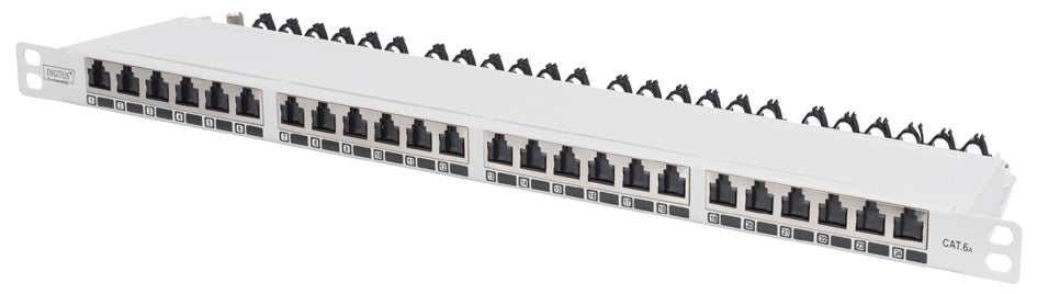 DIGITUS 19 Patch Panel Cat.6, Klasse EA, 24 poort, zwart