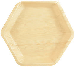 PAPSTAR palmblad plaat puur 6-zijdig, 235 x 30 mm, 25 stuks.