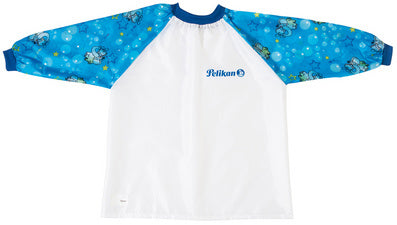 Pelikan schilderschort Boy, blauwe mouwen, met klittenbandsluiting