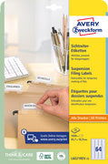 AVERY Zweckform Stick Lift Zichtbare Ruiter Etiketten, wit