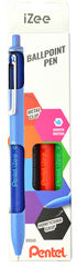 Pentel iZee intrekbare biro's, set van 4, basiskleuren