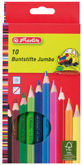 herlitz kleurpotloden Jumbo, zeshoekig, kartonnen doos à 10 stuks