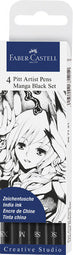 FABER-CASTELL inktpen PITT artist pen, set van 4 Manga