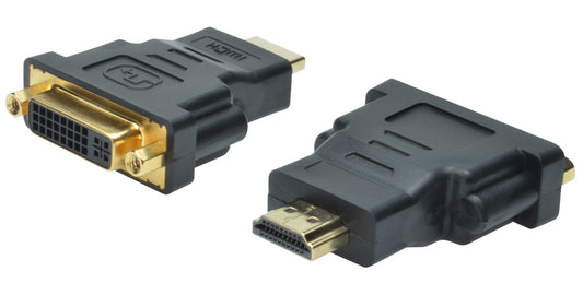 DIGITUS HDMI-adapter, HDMI-A - DVI-I, zwart