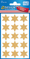 AVERY Zweckform ZDesign Kerst Sticker Sterren, goud