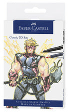 FABER-CASTELL Tuschestift PITT tekenpen, 11er Etui Comic