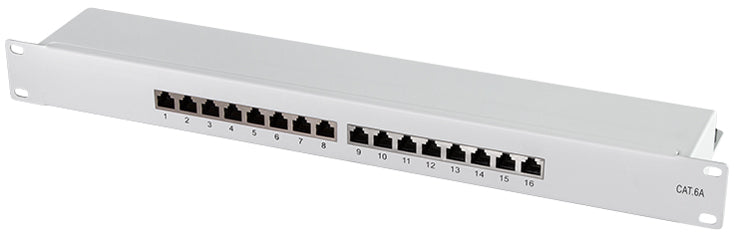 LogiLink 19 Patch Panel Cat.6A, 24-poorten, zwart, 1U