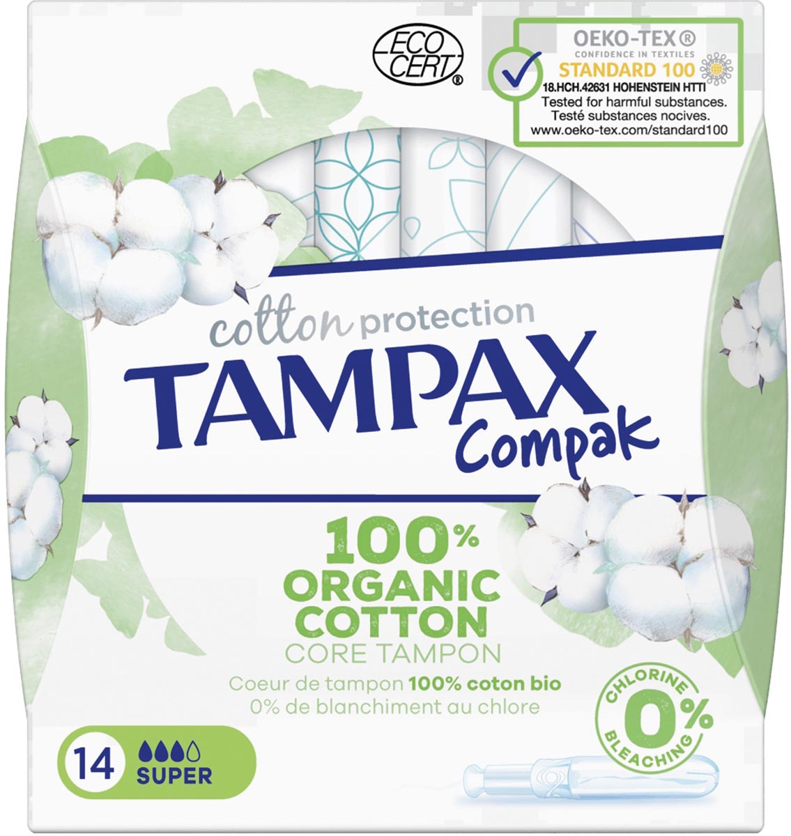 Tampax Cotton Super tampons, pak van 14 stuks