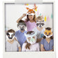 folia kindermaskers bosdieren, gemaakt van karton, wit