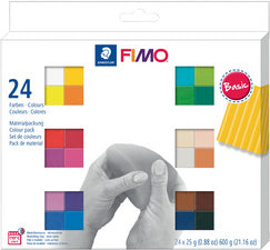 FIMO SOFT boetseerklei set Basic, set van 24