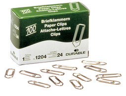 DURABLE paperclips, verkoperd, puntig, 26 mm