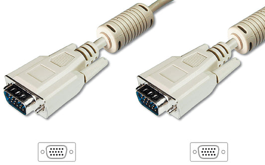 DIGITUS XGA monitor kabel, stekker - stekker, 3,0 m