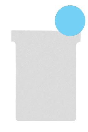 Nobo T-planbordkaarten index 2, ft 85 x 60 mm, lichtblauw