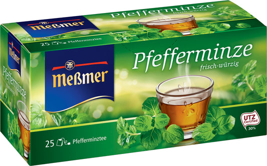 Meßmer Thee Pepermunt, fris-kruidig, pak van 25
