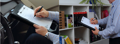 WEDO klembord, met opbergvak, zwart