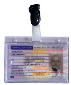 pavo naamplaatje, met clip, 60 x 90 mm, transparant