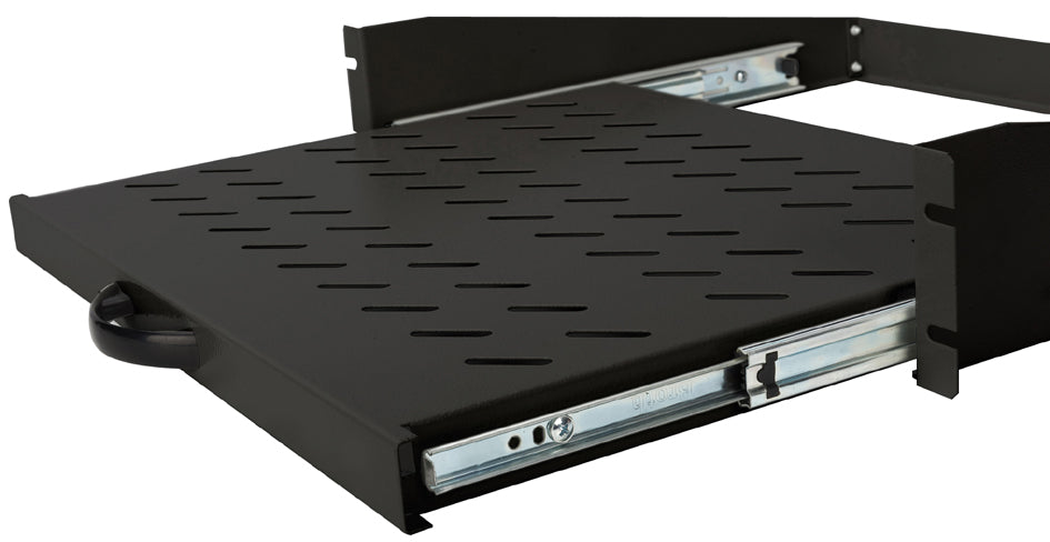 DIGITUS 19 legbord, 2 HE, uittrekbaar, zwart (RAL 9005)
