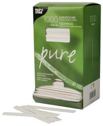 PAPSTAR tandenstoker puur, van hout, rond, lengte: 65 mm