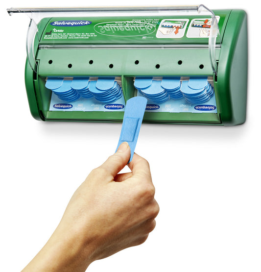 CEDERROTH Salvequick pleisterdispenser, met blauwe pleisters