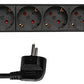 LogiLink 19 contactdoosstrook, 9-voudig, met schakelaar, zwart