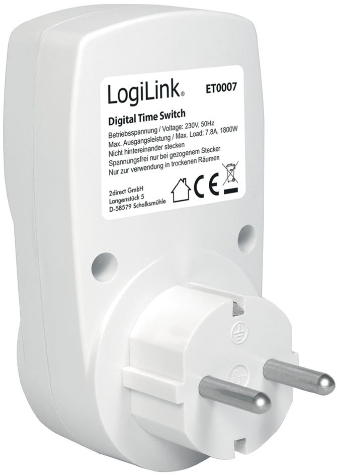 LogiLink digitale timer, IP20, wit