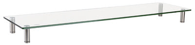 LogiLink monitorstandaard, extra breed, staal/glas, zilver
