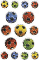 HERMA sticker MAGIC kleurrijke voetballen, reliëf