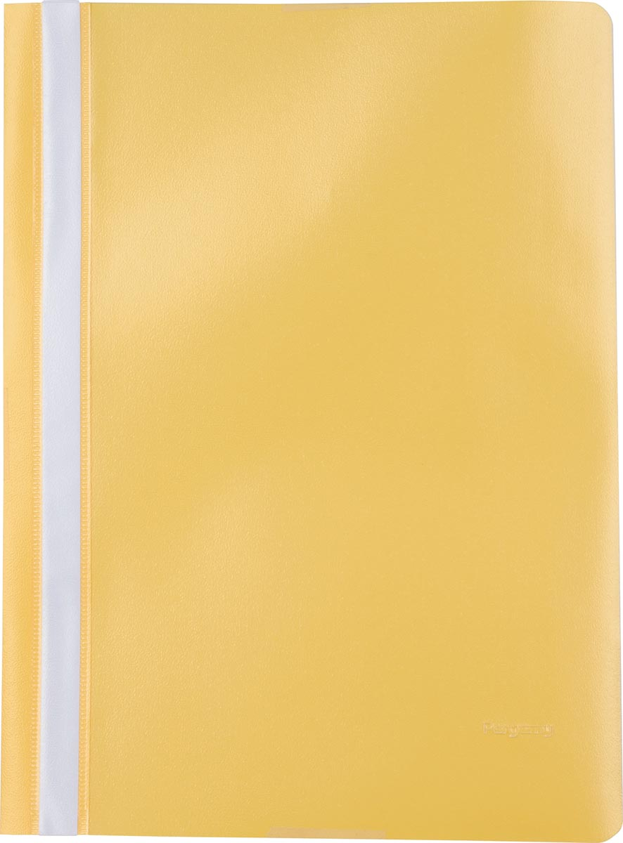 Pergamy snelhechtmap, ft A4, PP, pak van 5 stuks, geel