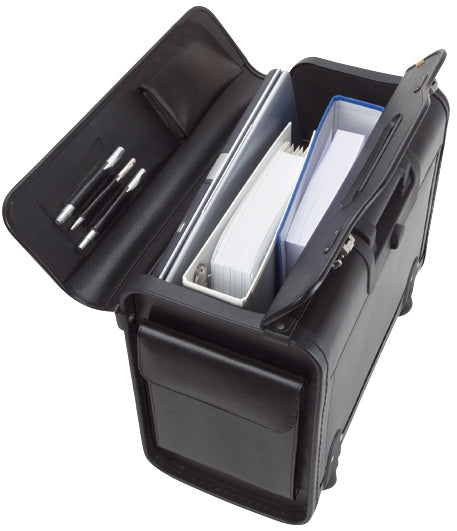 Alassio Pilot Case SILVANA, imitatieleer, zwart