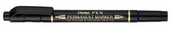 Pentel Permanent Marker Pen, dubbele punt, zwart