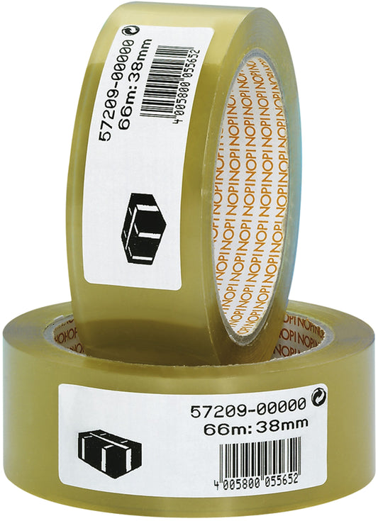 NOPI PVC verpakkingstape, 50 mm x 66 m, transparant